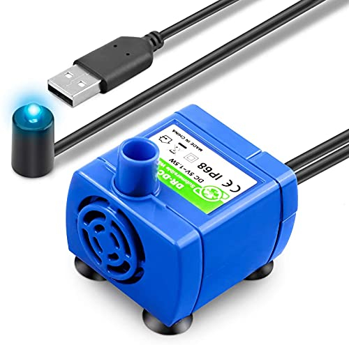 Berein Bomba de repuesto para fuente de gato, bomba de agua con luz LED para fuente de gato bomba de agua (bomba-B)
