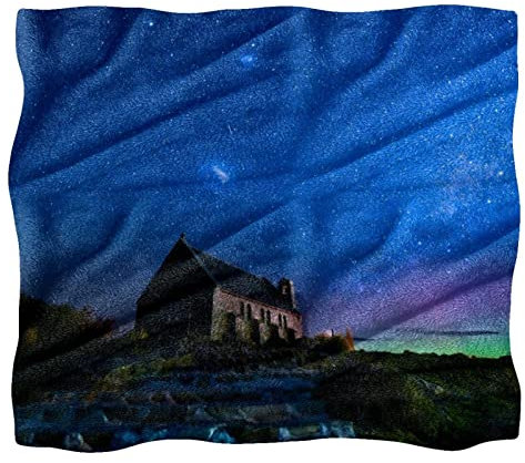 Fleece-Überwurfdecke für Couch, Sofa oder Bett, gemütliche, weiche Decken, fantastisches Himmel-Muster