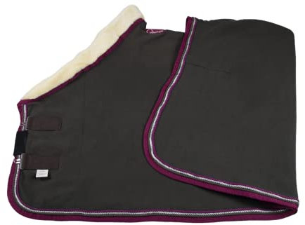 WAGNER Fleece svettfilt med pälskrage (grå-magenta, 135)