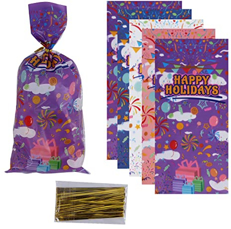 Geschenktüten Kindergeburtstag mit Krawatten 50 Stück mitgebsel tüten für kindergeburtstag für Schule Klassenzimmer Partybedarf, Cookie Partytüten, Weihnachten, Hochzeitsfeier