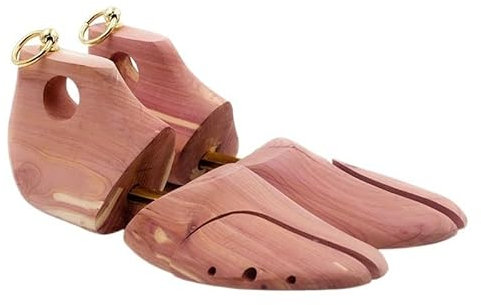 TIYGHI Shoe Tree 1 Pair Red Cedar Wood Adjustable Shoe Shaper Men's Shoe Tree Stretcher Support For Men Boot Expander Device (Color : EU 37 38)