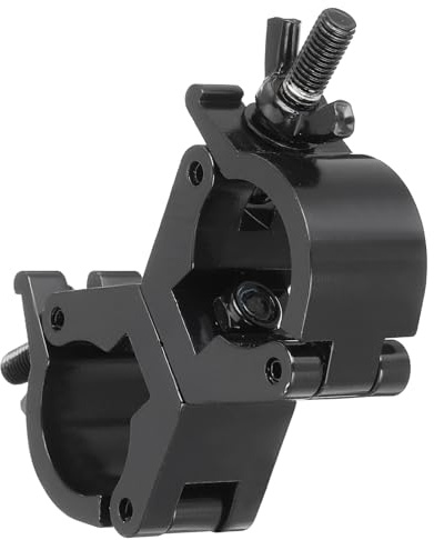 QUARKZMAN Traversen Klammern, Leichttraversenklemmen Rohrschellen Halbschelle für 30-36mm Außendurchmesser, maximale Belastung 150lb, Doppelschnalle, Schwarz, 1 Stück