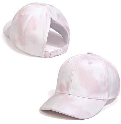 YAMEE Casquette de Baseball pour Filles Réglable,Chapeau de Soleil Fille Queue de Cheval Doux Confortable,Casquette Enfant Lumière Respirante Anti-Soleil,Chapeau de Sport Extérieur Loisirs D'été