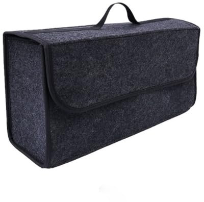 NFAHBAQA Auto Kofferraum Organizer für VW T ROC Crossover R-Line Cabriolet, Kofferraumtasche aus Filz Faltbar rutschfest Auto Tasche Aufbewahrungsbox Zubehör,B