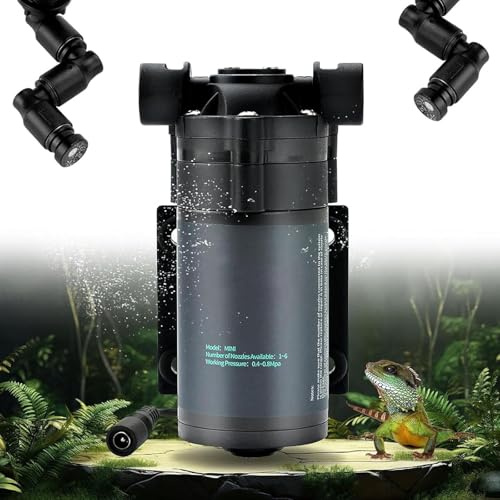 Aisny Umidificatore Terrario, Umidificatore per Rettili Anfibi Humidifier con 6 Accessori Spray Nebulizzatore Acqua per Terrari Nebulizzatore Terrario per Piante Paludario Allevamento