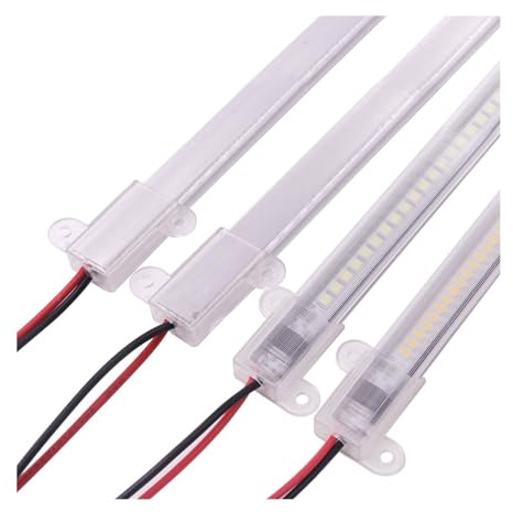 wenwendianzi Luci di Barra A LED 220V 2835 High Bright 72LEDs/m 30/40/50cm Tubo di Alluminio LED Striscia Rigida for Illuminazione sotto L'armadio della Cucina(5PCS 40CM,Natural White 4000K)