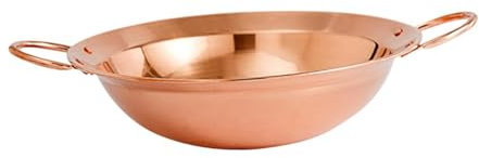 FytStycale Seafood Cooking Pot for Korean Ramen and Stews with Copper Handles, B