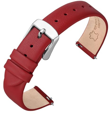 ANNEFIT Leder Uhrenarmbänder für Herren Damen, Schnellverschluss Ersatzarmband 12mm 13mm 14mm 16mm 18mm 20mm 22mm