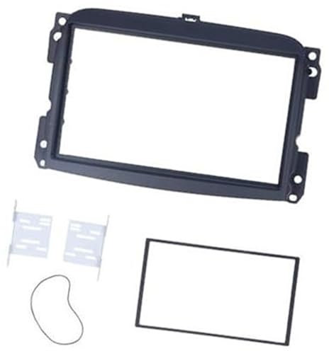 MKVAXR Pannello stereo radio 2Din Car Stereo Radio Fascia DVD Audio Pannello di navigazione Telaio Trim, for 500L 2012 2013 2014 2015 Pannello cruscotto autoradio