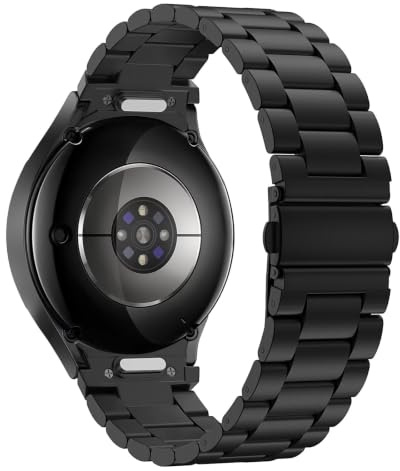 Astorgos Keine Lücke Metall Armband Kompatibel mit Samsung Galaxy Watch 7/6/5/4/FE 44mm 40mm/Watch 6/4 Classic 47mm 43mm 46mm 42mm/5 Pro 45mm, 20mm Ein Klick Edelstahl Band für Herren Damen