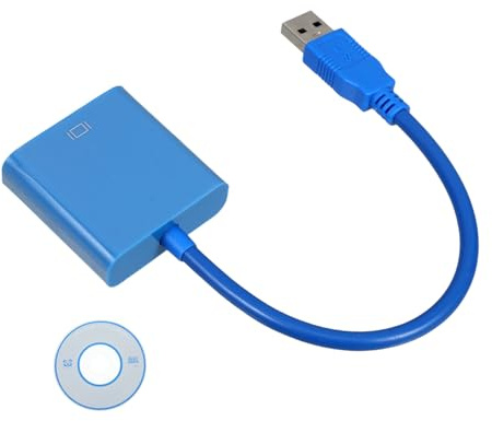 SHINEOFI Câble Adaptateur USB vers Vga Connecteur pour Moniteur Externe Compatible avec Systèmes