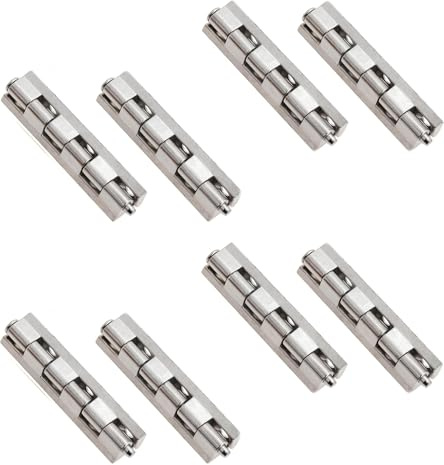 8 Bisagras Desmontables con Pasador Cromado/Latonado 53 mm – WOLFPACK (Cromado 8 unidades)