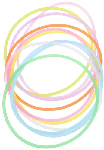 IDEANATEGRATE Braccialetti Luminescenti in Silicone 100pezzi, Design Sottile ed Elegante, Taglia Unica Adatta alla Maggior Parte dei Polsi per Occasioni Formali e Casual Colore Casuale
