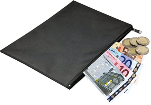 2 Stück Banktasche aus Nylon Dokumententasche Etui Geldscheintasche