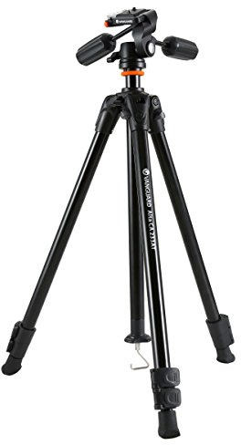 Vanguard Alta CA 233 APH – Treppiede in alluminio con testa a 3 vie, 154 cm, 4.5 kg, colore: nero