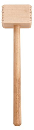 HIC Harold Import Co. 21006 Strumento di preparazione di marinatura del batticarne di legno, doppio lato, legno di faggio ecologico certificato FSC, legno naturale