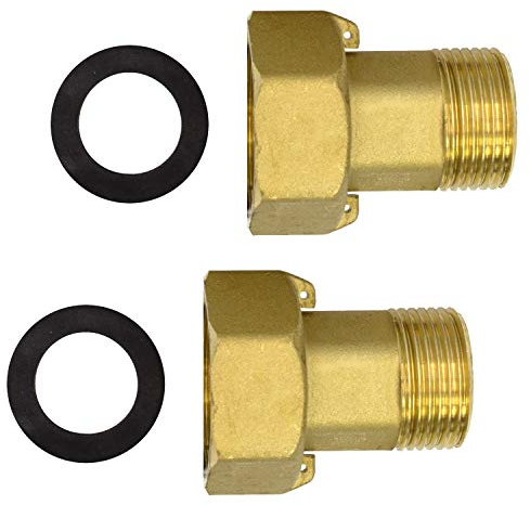 VARIOSAN Wasserzählerverschraubung 12630, 1 1/4 IG x 1 AG, 2 Stück, Messing