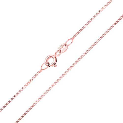 PRINS JEWELS 14 Karat / 585 Gold Feine Rosegold Panzerkette Breite 1 mm