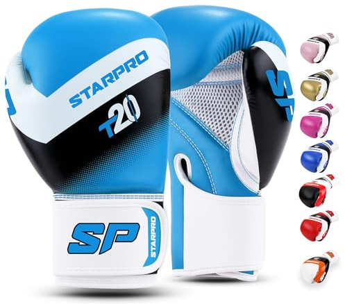 Starpro Boxhandschuhe – Trainingshandschuhe mit Handgelenkstütze – Kickboxen Muay Thai – Männer & Frauen – 10oz, 12 oz, 14 oz, 16 oz
