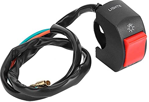 Motorrad Lenkerschalter, Universal Motorrad, LED-Scheinwerfer Schalter, Ein/Aus-Schalter, 7/8 Zoll, 22mm, Rot, for Motorradfahrer, Stadt, Landweg
