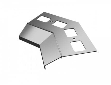 Renoplast® Angolo interno in alluminio 135° per profilo di gronda K100 Grigio | Finitura di terrazze | Pavimenti in piastrelle su malta adesiva | Sistemi di drenaggio dell'acqua Profilo angolare