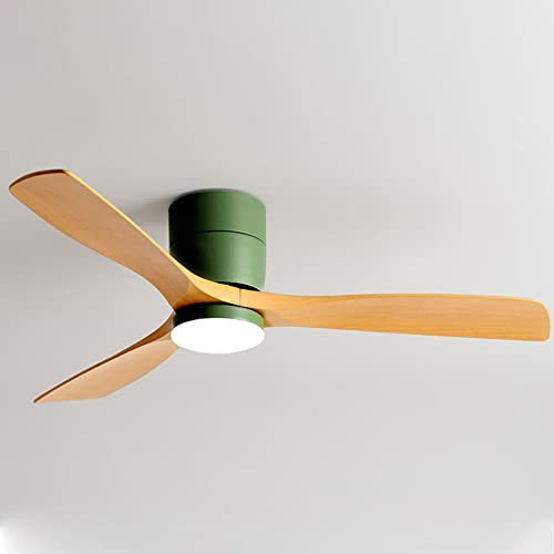 Moddeny Dimmable Smart Ceiling Fan With Lights Imitation Wood Hardware Ceiling Fan Light LED With Remote 42 Inch Living Room Ceiling Fan Modern Outdoor For Patios Ceiling Fan With Lights