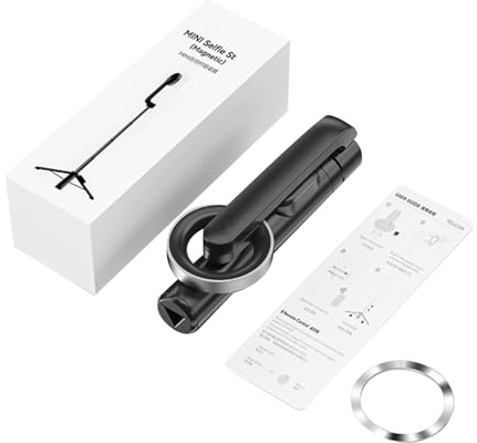 Perche à selfie magnétique en aluminium avec télécommande Bluetooth extensible pour iPhone 14, 13, 12 Pro