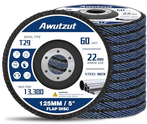 Flap Discs 125mm 60 Grit Grinding Discs T29 for Angle Grinder Grinding Wheel & Discs (10PCS)