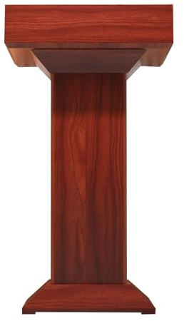 BZJPRFC Holzkanzel, Kirchenkanzel Mit Schallwand, Kommerzielle Kanzel, 2 Lagerräume, Kanzelständer for Restaurant, Kirche, Rede, Hochzeit, Schule, Büro (Color : Red Walnut, Size : 60x44x113cm)