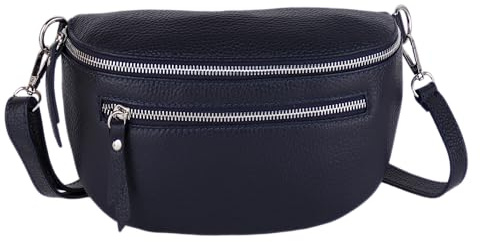MIRROSI® Damen Bauchtasche Umhängetasche 27x14,5x8cm Damen, Made in Italy, aus Echtleder Tasche Echtes Leder, Brusttasche, Crossbody Bag aus echtem Leder