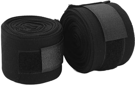 Syangkaitian Boxbandagen für Männer, Boxhandbandagen, 2 Stück 5 Meter halbelastische Boxbandagen aus Baumwolle, 2 Stück Boxhandbandagen aus Baumwolle 5 m, schnell trocknend, halbelastisches Hakenschla