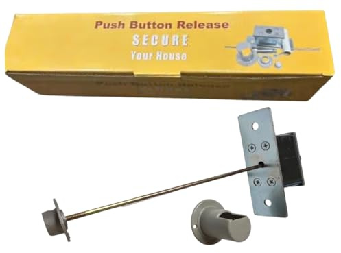 Exit Window Guard Release, Push Button, Security Lock, 3/8 Diameter.
