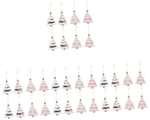 Cabilock 32 STK Christbaumschmuck Weihnachtsbaum Hängende Ornamente Weihnachtsbaum-anhänger-Ornament Weihnachtsschmuck Basteln Selber Machen Weihnachtsbaum Anhänger Weihnachtsdeko Plastik