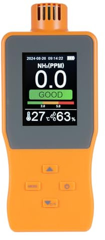 Rilevatore di gas di ammoniaca portatile 0~100 PPM Tester di gas NH³ digitale con display LCD Temperatura (℉/℃) Umidità Monitor di gas di ammoniaca per allevamento avicolo