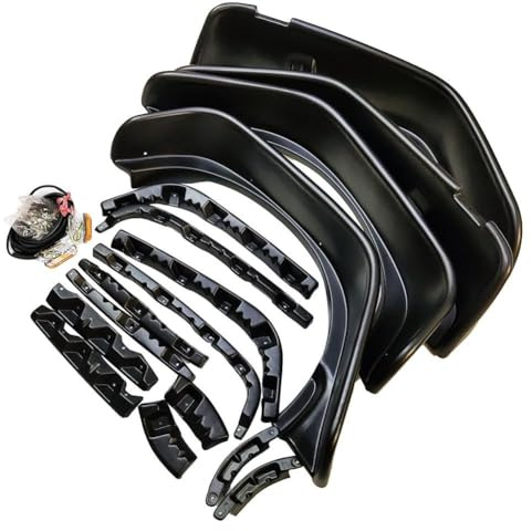 LHyfA Embellecedor De Arcos De Rueda para Wrangler JK 2007-2017,Aletas Arco Delanteras Y Traseras Embellecedor Tiras contra Salpicaduras