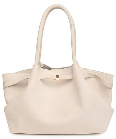 JABALUX Suede Tote Bag, Wildleder Tasche Damen Hobo Handtasche Damen Groß Vintage Schultertasche Slouchy Bag für Arbeit Büro Reisen Einkaufen Schule
