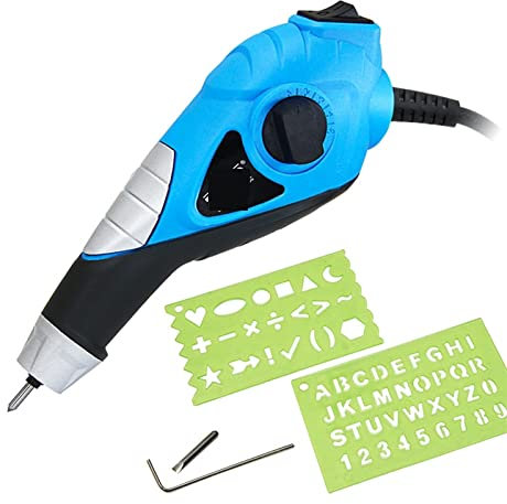 Fresadora de Madera Rebajadora Eléctrica, Pluma de grabado de herramienta de grabado eléctrico de 13 W for madera, metal, acero inoxidable, vidrio, plástico, grabado con puntas de carburo y amperio;Pl