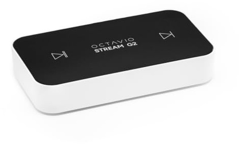 Octavio Stream G2 – Audio-Streamer, WLAN, kompatibel mit Google Cast, AirPlay2, Qobuz Connect, Spotify Connect, Tidal Connect, Deezer, Youtube Musik, Hi-Res, Multiroom, Radios (Kabel MiniToslink