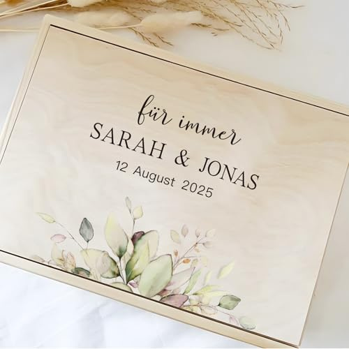 2Blatt Rub On Sticker Hochzeit für Erinnerungsbox Holz Hochzeit Aufkleber Personalisiert Holzkiste Für Immer Eukalyptus Erinnerungskiste Hochzeitsgeschenk Geldgeschenk mit Monate Buchstaben Zahlen