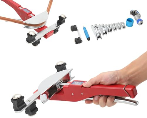 QWEXOB Rohrbieger Rohrbiegemaschine Handrohrbieger Satz 6-22mm (1/4-7/8),Rohrbiegegerät mit Rohrschneider und Entgrater für Kupfer, 0-90° Biegebereich, für Kupfer, Aluminiumrohr