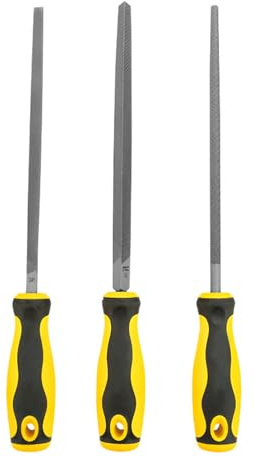 Lot de 3 râpes à bois pour le travail du bois, râpe à bois à espacement des dents fines pour le travail du bois, râpe plate à finitions lisses, râpes d'ébavurage