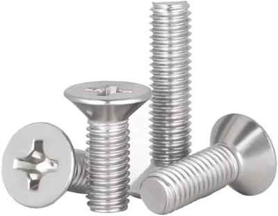 Purzen M8x75 (Head Diameter 16), Viti A Testa Piatta Svasata con Incasso A Croce in Acciaio Inox M8mmx100mm 20 Pezzi