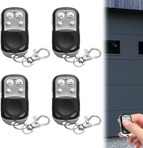 Telecommande Universelle Portail, 4 Pièces Telecommande Universelle Porte Garage Compatible 433.92 MHz Rolling Code à 4 Boutons Touches Copieuse Pour Porte de Garage et Voiture