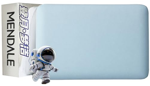 MENDALE Almohadas de Espuma Viscoelástica para Dormir, Almohada Refrescante para Aliviar el Dolor de Cuello, Diseño Contorneado Tamaño Queen para Personas Que Duermen de Lado (Azul)