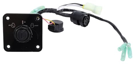 Cocoarm Pannello Interruttori a Chiave Fuoribordo, Materiale ABS per Uso Marino, Accensione del Motore con Design Intuitivo per Barche Compatibile con 63D 82570 21