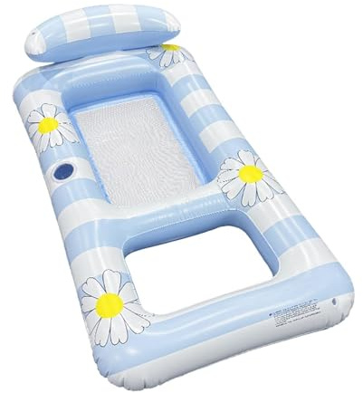 Flotadores Hinchables para Piscina - Colchoneta Hinchable con Reposacabezas - Sillón Flotante de Playa - para Playa Río Lago Patio Reunión Jardín Camping Vacaciones