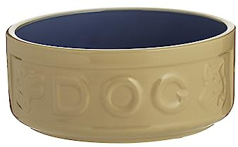 Mason Cash Hundenapf aus Steingut, mit Gehstock und blauem Schriftzug, 15 cm