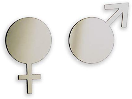 Türschild Set Symbol Frau+Mann Toilettenschild Edelstahl - Made in Germany (Edelstahl poliert)
