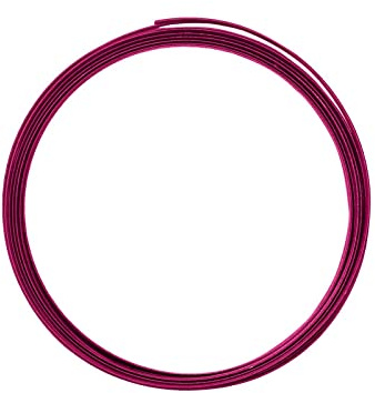 Vaessen Creative 24244-006 aluminiumtråd prägling platt smycke 5 x 1 mm x 5 m, böjlig smyckestråd, aluminium, rosa, 500 x 0,5 x 0,1 cm