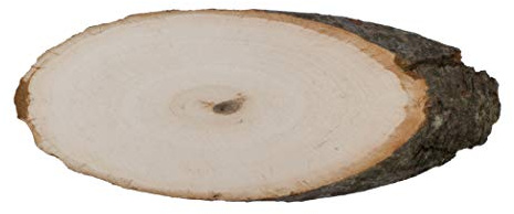 Personalisierbares Holzschild/Holzbrettchen mit Borke inkl. Gravur - ca. 15 bis 20 cm breit - Türschild aus Naturholz mit eigenem Text gestalten